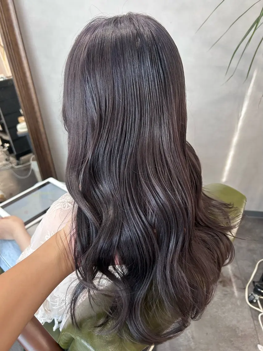 ロング カラー ヘアカラー レイヤーカット/透明 感カラー🩵中村友美のヘアスタイル