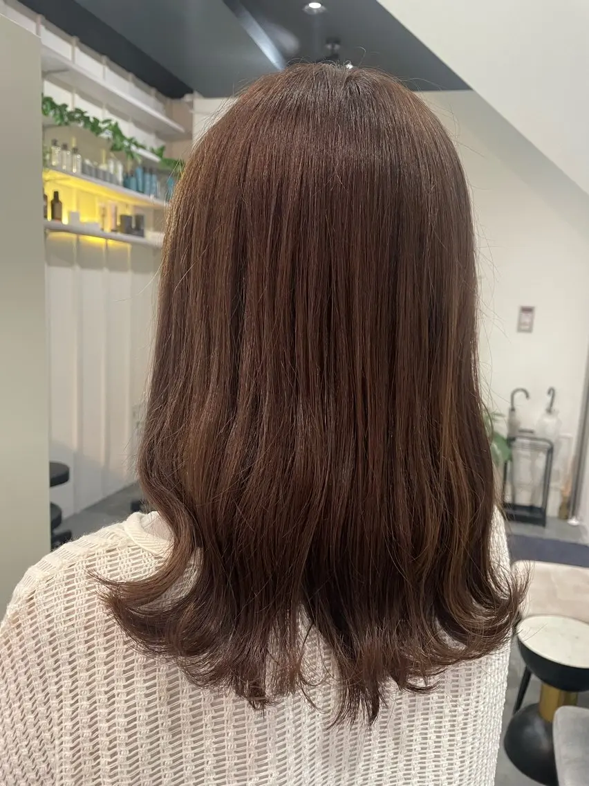セミロング カラー ベージュカラー ショコラベージュ 似合わせスタイル🪮 🌿まなべさとみ🌿のヘアスタイル