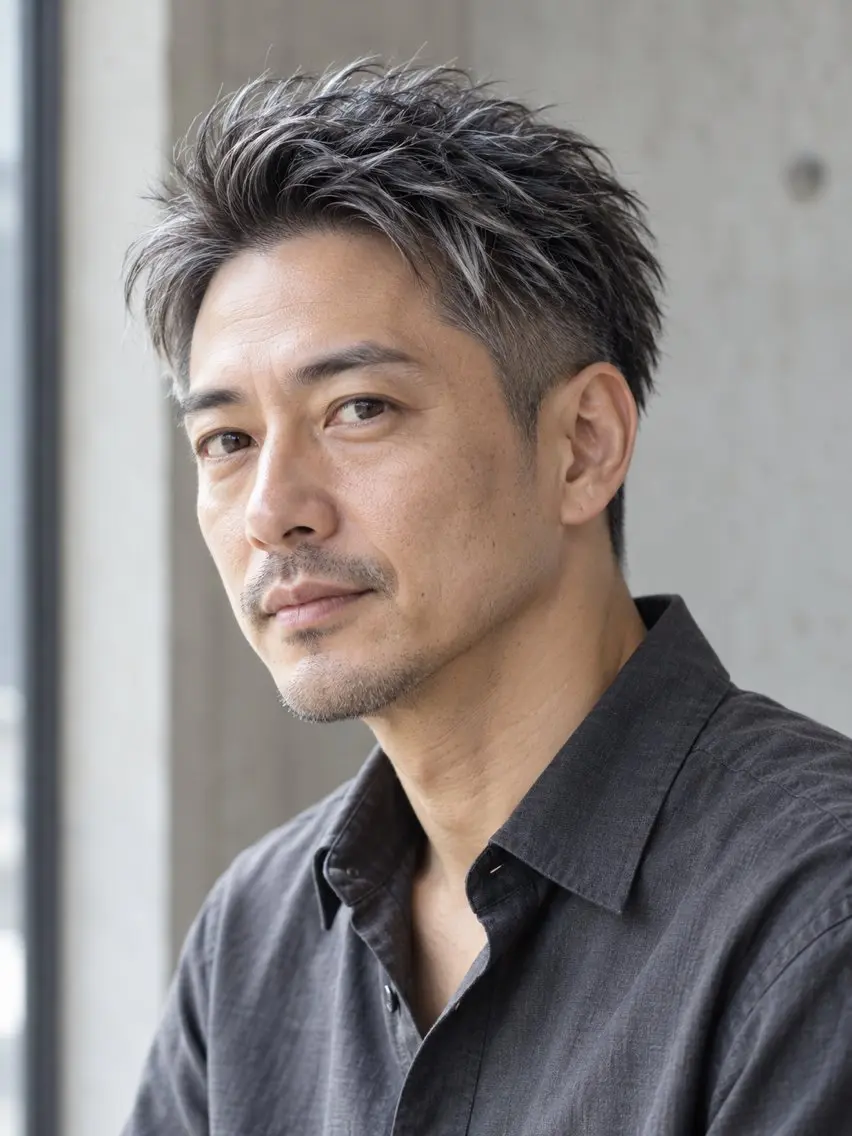 ショート カラー メンズ ビジネス メンズハイライト スパイキーショート ハイライトカラー ハイライト ヘアカラー トリートメント 🔮メンズ縮毛矯正 メンズパーマ💎竹永のヘアスタイル