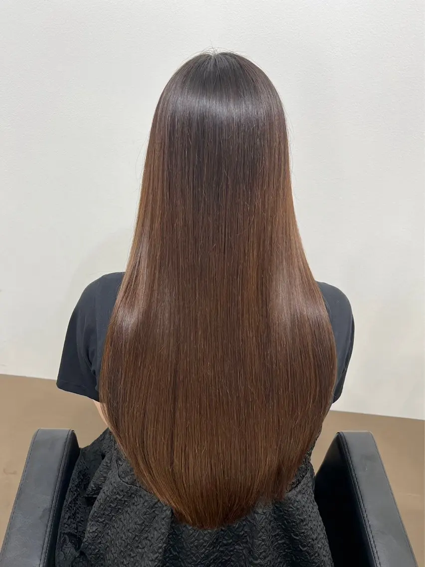 ロング カラー 透明感カラー 髪質改善 トリートメント 神戸ボブ✂️ ioe三宮/田 伸佳のヘアスタイル