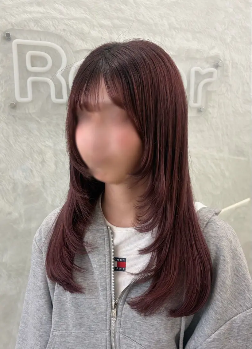 ロング エクステ レイヤーカット エクステ 三尾 樺緒のヘアスタイル
