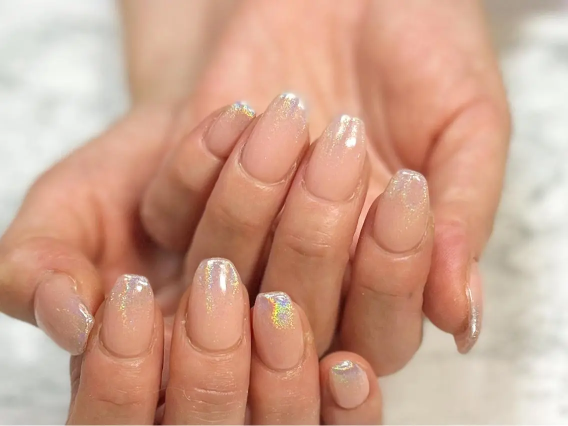 ネイル フットネイル ミラーネイル ニュアンスネイル シンプルネイル 春ネイル nail fufla ♡yamane♡のネイルデザイン