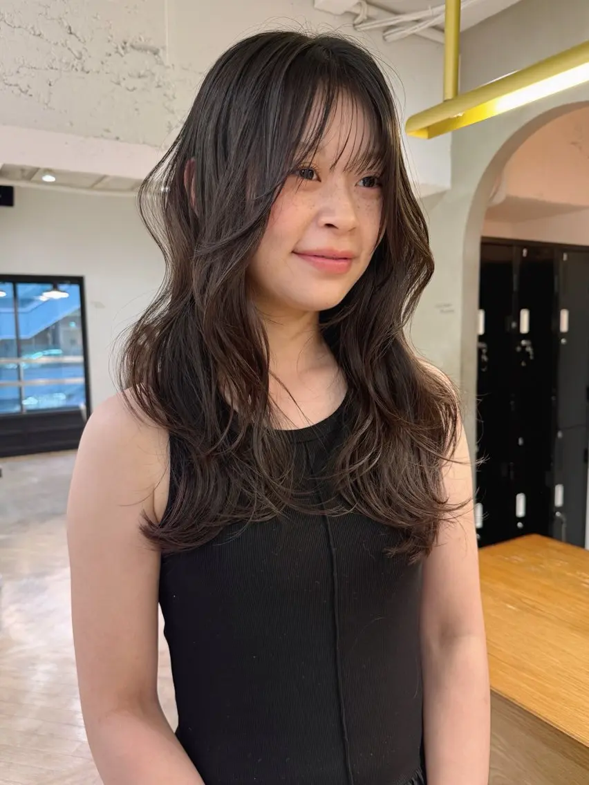 ロング 透明感カラー ミント🤍エリコのヘアスタイル