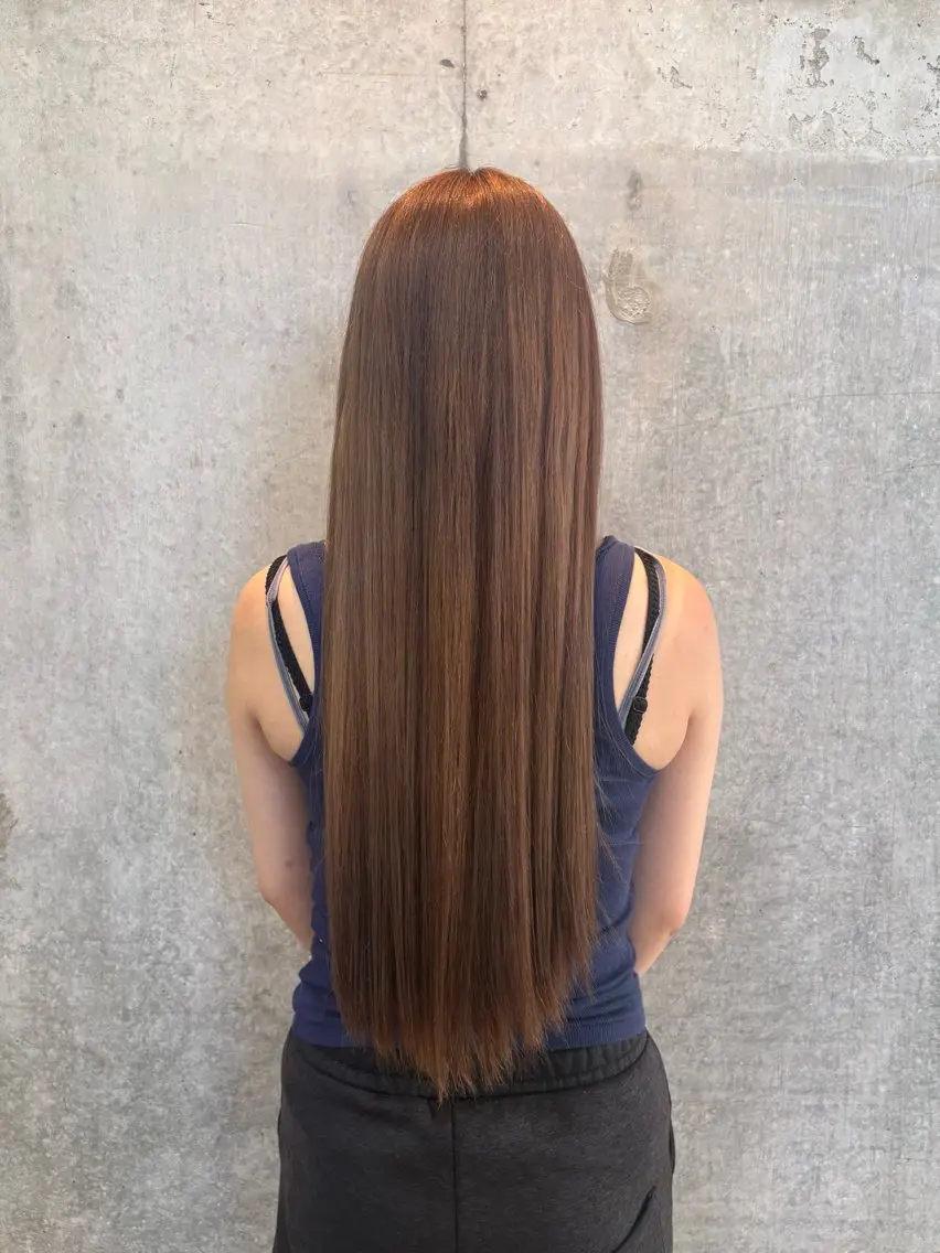 ロング カラー ベージュカラー ブリーチ ミルクティーベージュ 縮毛矯正 トリートメント ヘアカラー モデル募集中🌺 KANONのヘアスタイル