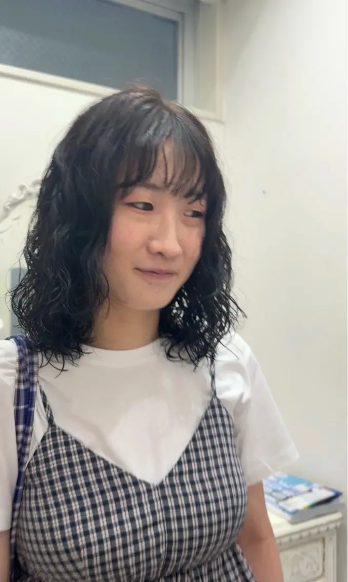 ミディアム パーマ ミディアムパーマ レイヤーカット カット パーマ スギヤマチヒロ /パーマ/ショートのヘアスタイル