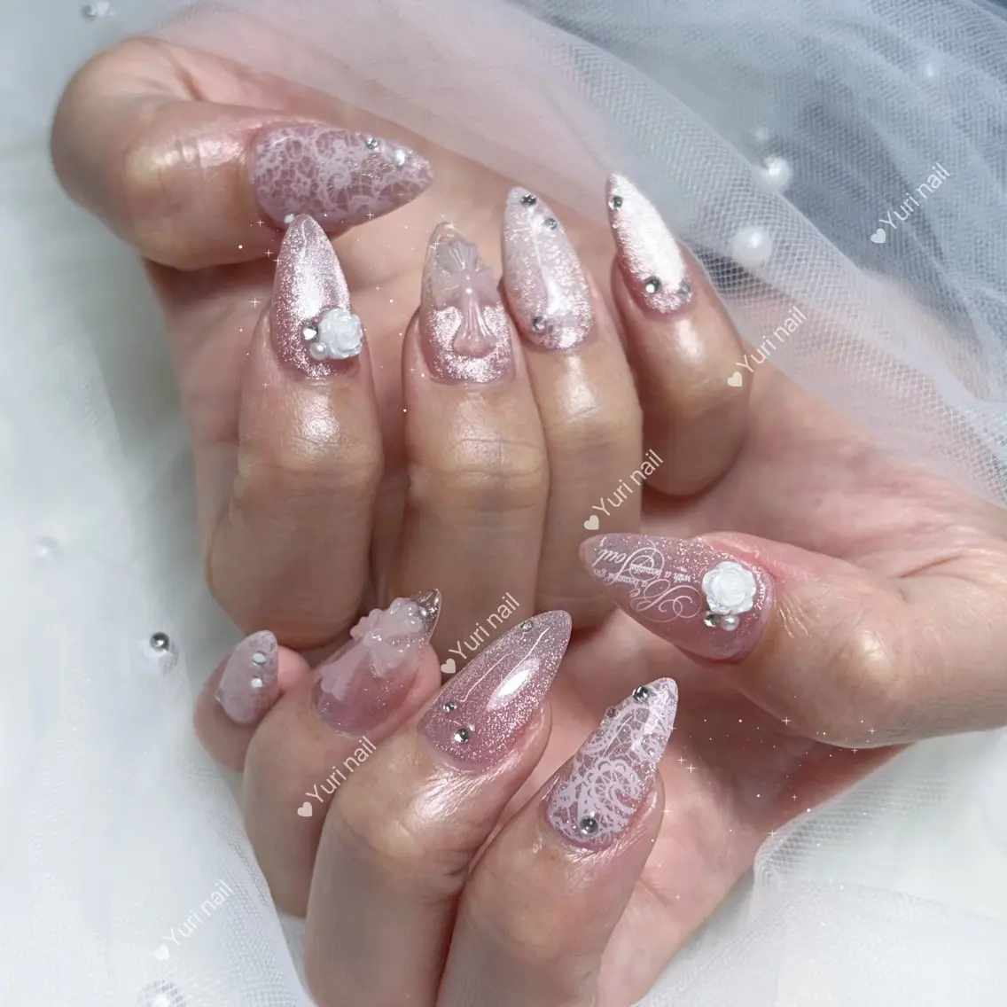 ネイル アニマル柄 べっ甲ネイル ボルドー ブラウン 長さ出し ハンドネイル Yuri.nail studioのネイルデザイン