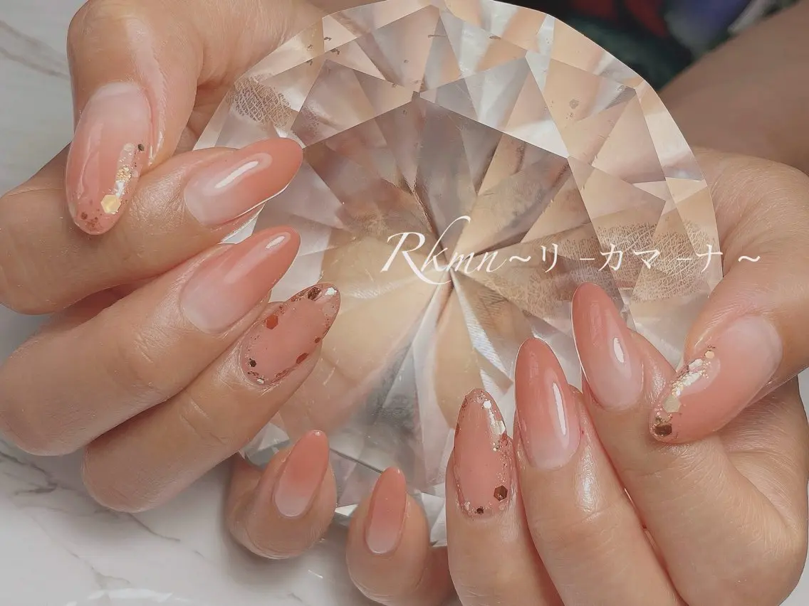 ネイル アートネイル グラデーション ピンク 春ネイル ハンドネイル フットネイル ハンドケア Rkmn ~リ-カマ-ナ~のネイルデザイン