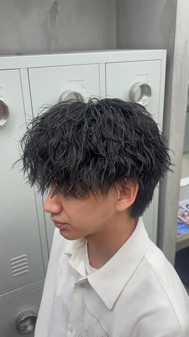 ショート パーマ メンズ カット パーマ 名古屋メンズパーマ /松井生のヘアスタイル