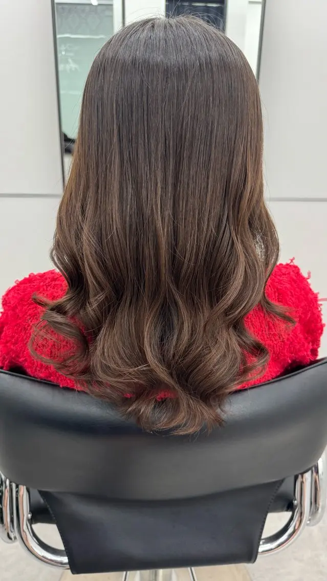 セミロング パーマ セミロングパーマ デジタルパーマ カット パーマ デジタルパーマ🫧 韓国風ヘア🫧サクラのヘアスタイル
