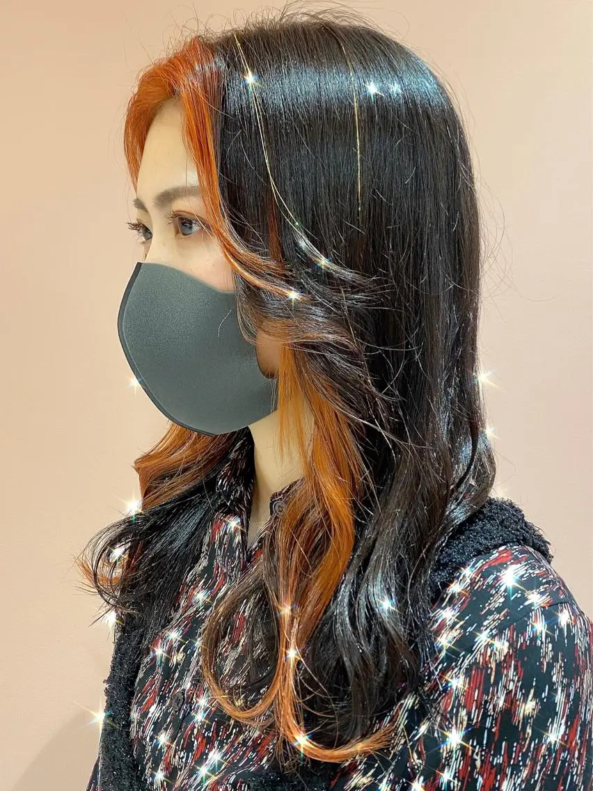 艶カラー🤍＋キラキラヘアティンセル6本(12束)の写真