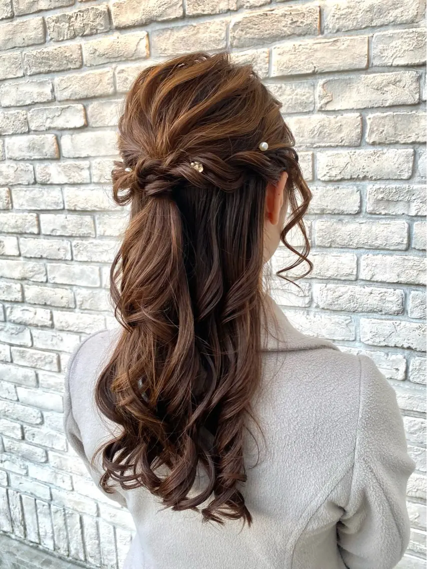 ヘアアレンジ ヘアセット 縮毛矯正／ハイライト 💙mai🐈のヘアスタイル