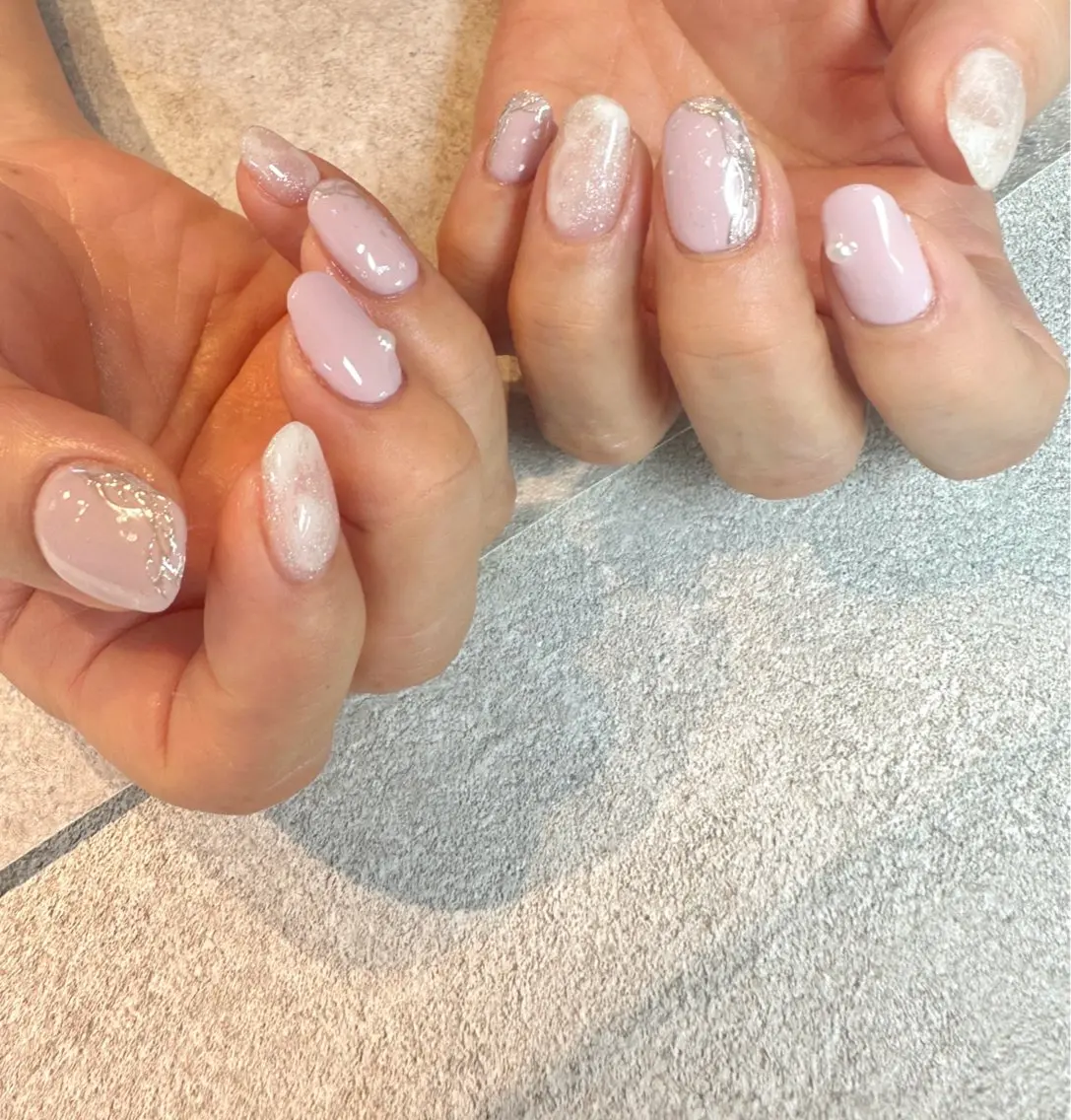 ネイル アートネイル ミラーネイル ワンカラーネイル ハンドネイル Baden Nail バ-デン ネイルのネイルデザイン