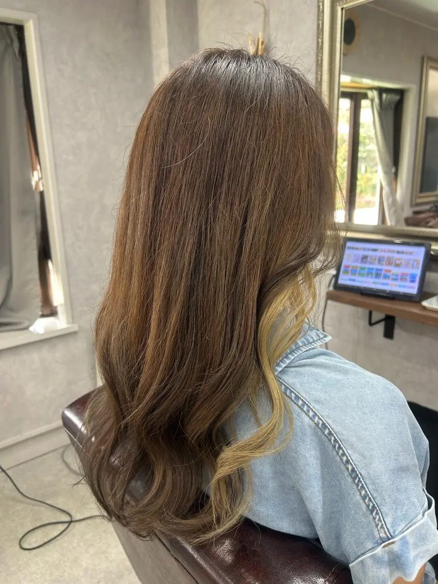 ロング カラー Lien 深井店のヘアスタイル