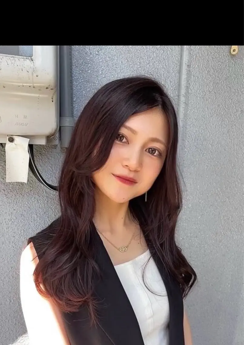 ロング カラー 栄/海外風カラー/ ナチュラル縮毛のヘアスタイル