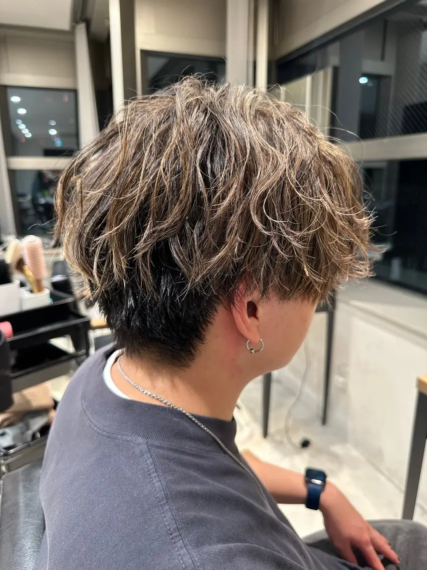 メンズカット＋デザインカラーの写真