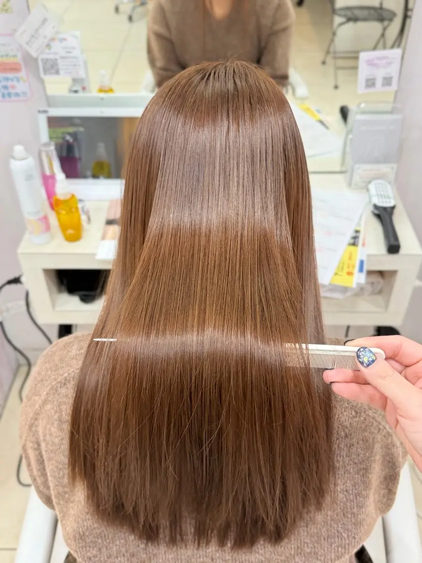 ロング カラー ベージュカラー オリーブベージュ ヘアカラー 🤎ベージュカラー/ 髪質改善/山岸🤎のヘアスタイル