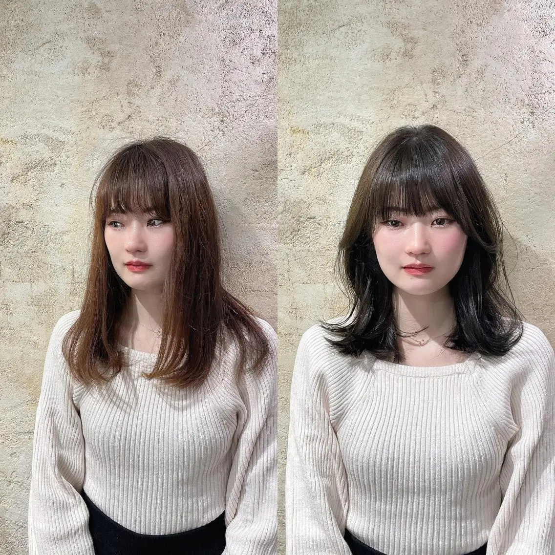 ミディアム 韓国風ヘア セキネ シュウヘイのヘアスタイル