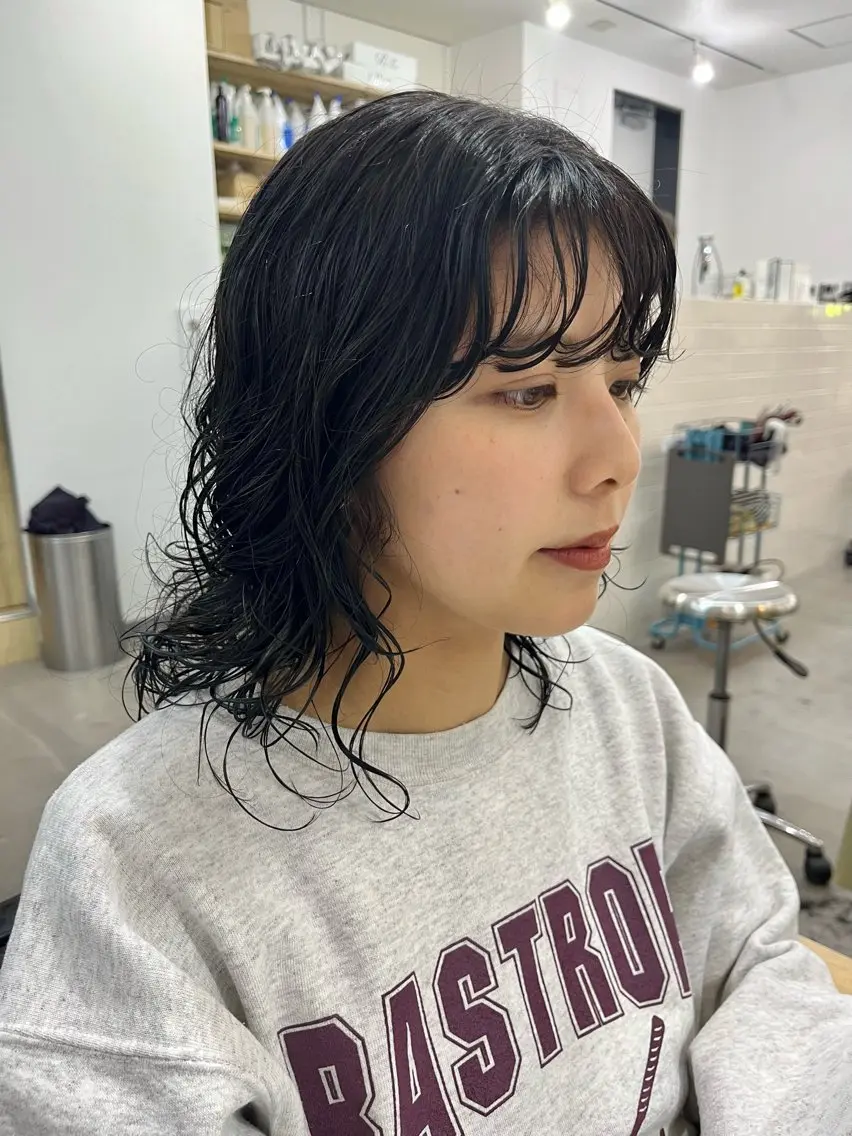 ミディアム カラー パーマ カット パーマ トリートメント 🌼sunc HINAMI🌼のヘアスタイル