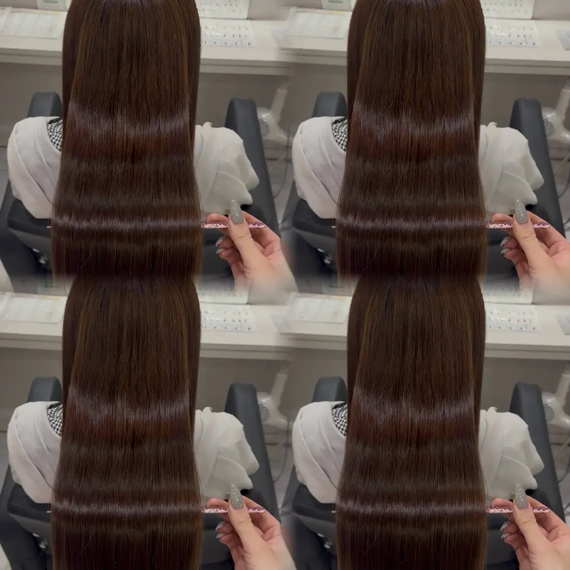 ロング カラー ヘアカラー トリートメント 🦋REISA🦋 エクステ×ハイトーンのヘアスタイル