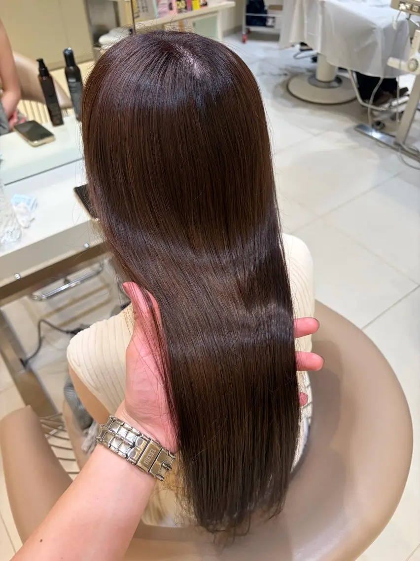 ロング ヘアカラー オオカメ ユヅキのヘアスタイル