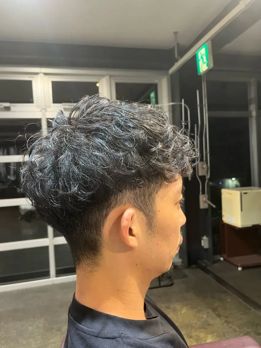 ショート パーマ メンズ メンズパーマ カット パーマ FIX店長/名駅/ 国際センター/パーマのヘアスタイル