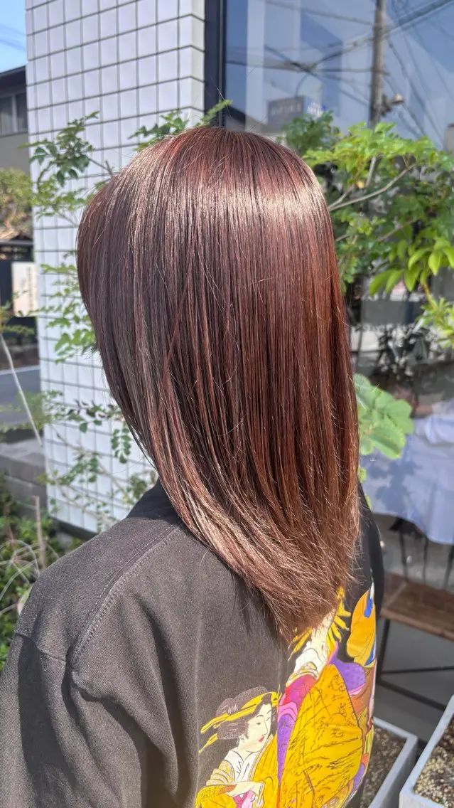 セミロング カラー ヘアカラー トリートメント 海老名駅🫧トレンド カラー🫧橋本小雪のヘアスタイル