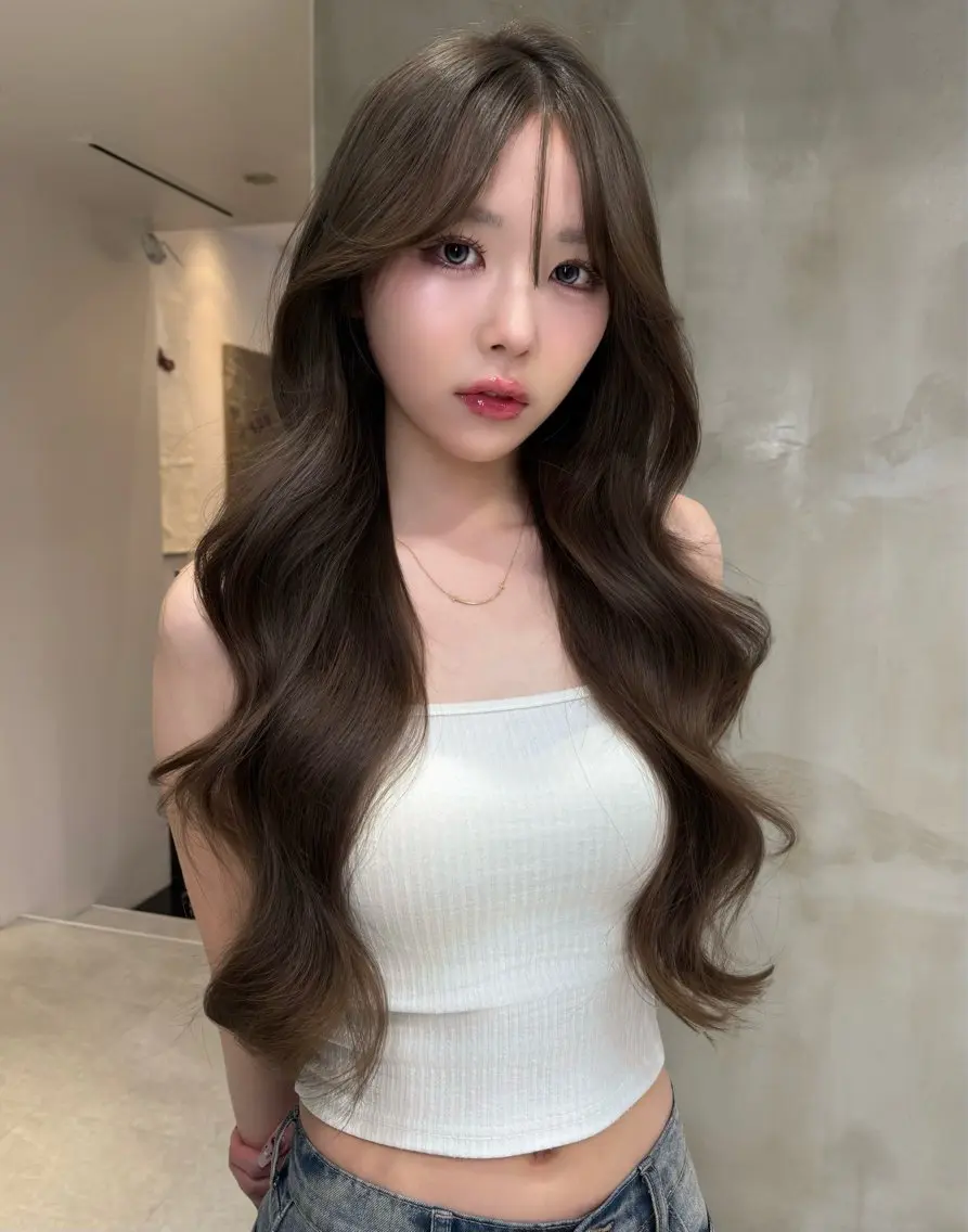 ロング カラー 艶カラー♡クール トレンドヘア♡アユミのヘアスタイル