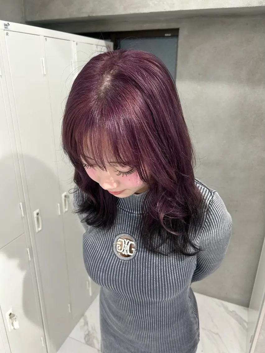 カラー ヘアカラー ️💜akari💜 ハイトーン/レイヤーのヘアスタイル