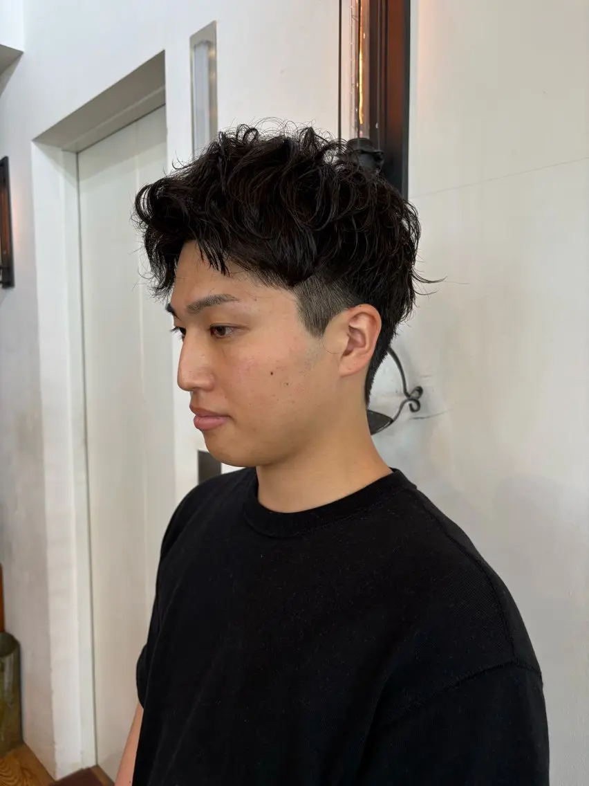 パーマ メンズ メンズパーマ 似合わせカット‪// 鶴我万唯華のヘアスタイル