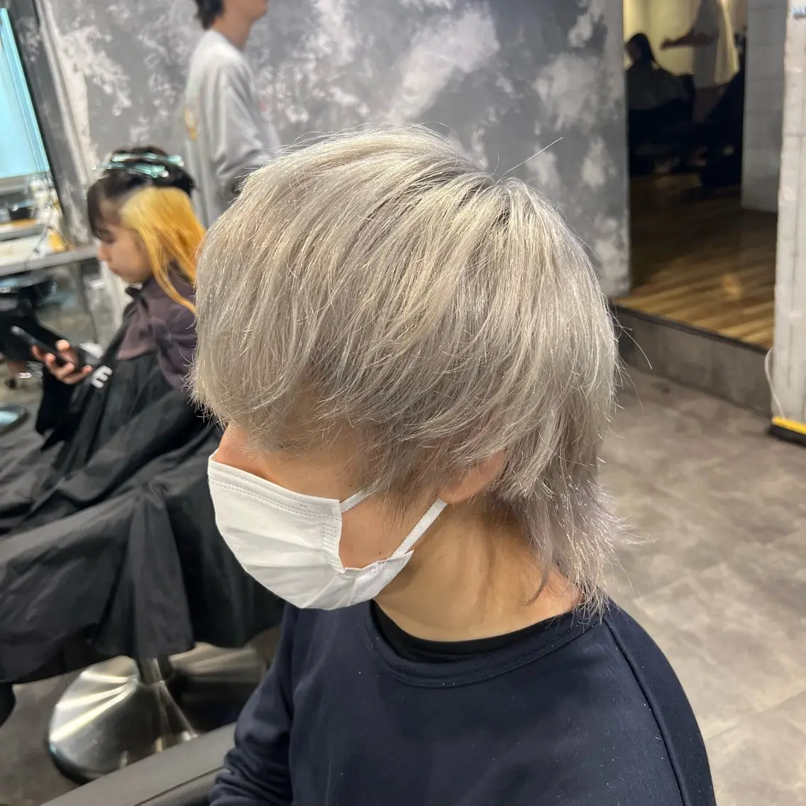 ショート カラー パーマ ヘアアレンジ メンズ キッズ アップバング センターパート メンズハイライト マッシュ メンズパーマ 🔷横浜1のパーマ 職人🔷将太郎のヘアスタイル