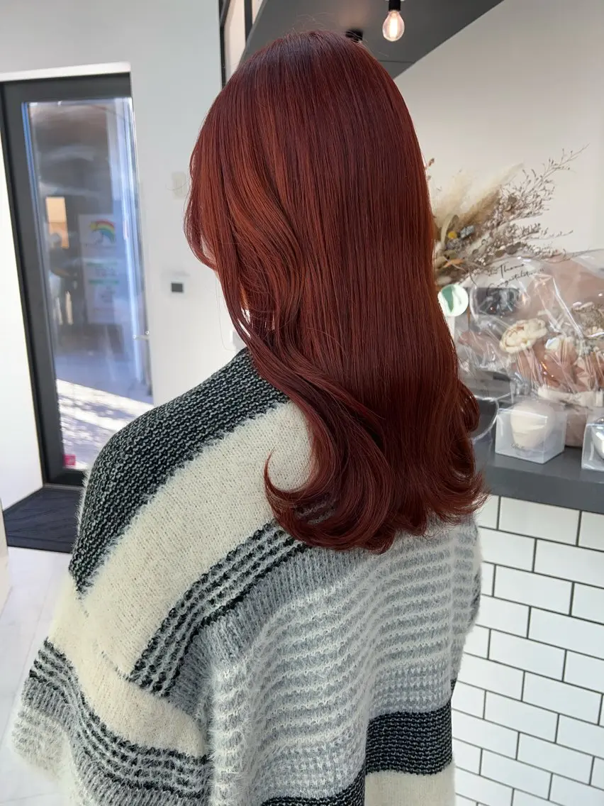 ロング カット ヘアカラー トリートメント 🌿大内雅斗 🌿韓国ヘアのヘアスタイル