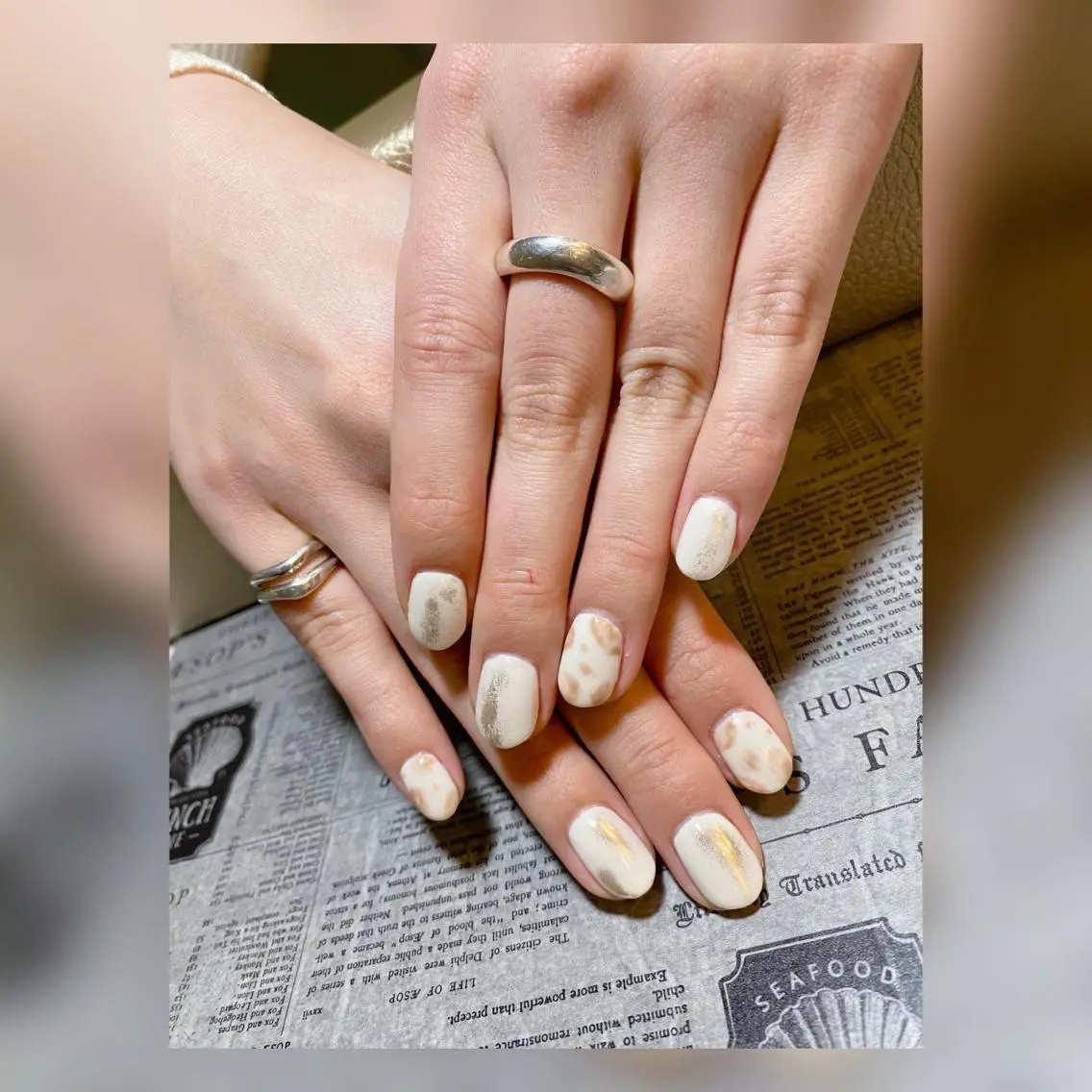 ネイル ミラーネイル 持ち込み ニュアンスネイル nailsalon GEARのネイルデザイン