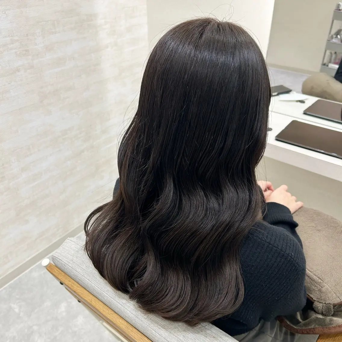 セミロング カラー ヘアアレンジ カット ヘアカラー トリートメント 髪質改善&艶感カラー 🪄岡井美結のヘアスタイル