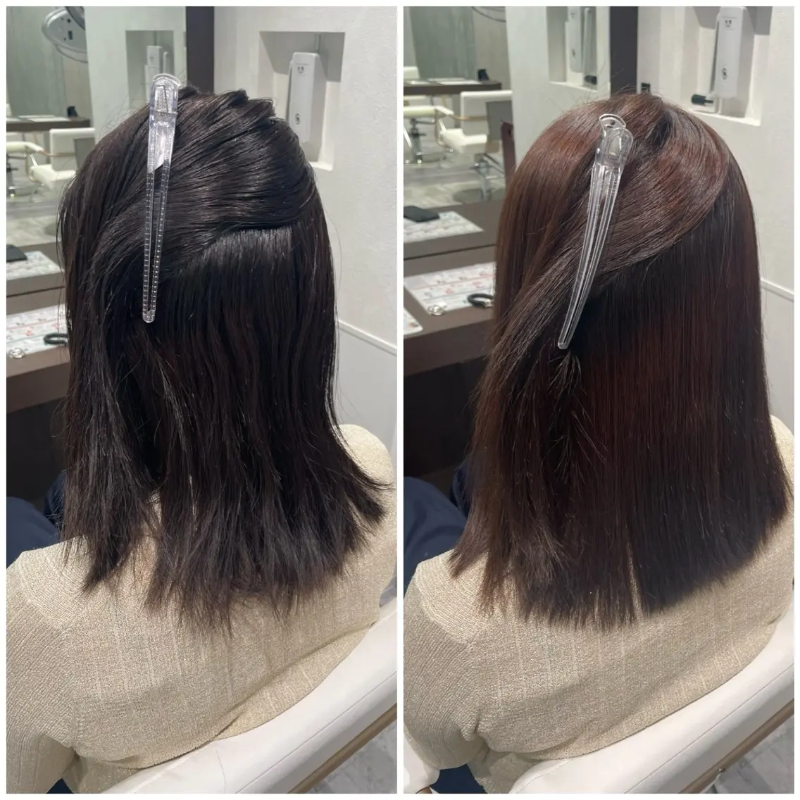 セミロング カット 縮毛矯正 縮毛矯正特化🩰 竹口はるかのヘアスタイル