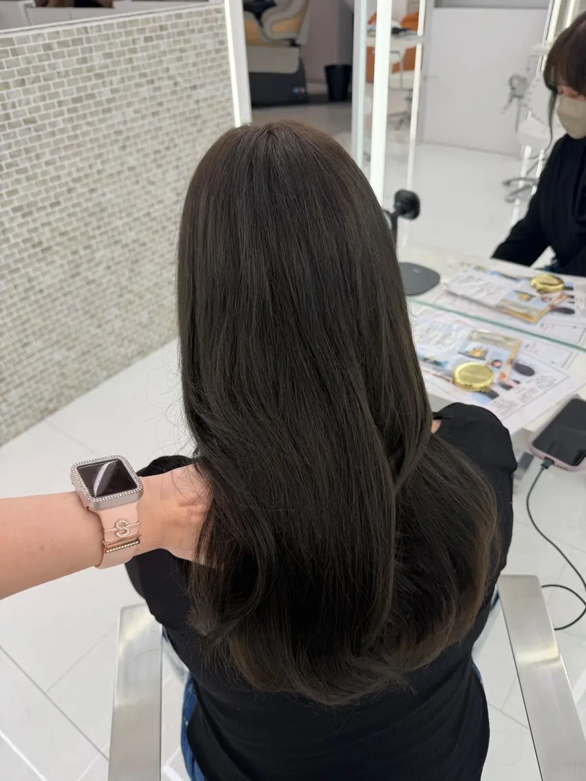 カラー ベージュカラー 透明感カラー オリーブベージュ オリーブカラー ヘアカラー 透明感カラー/艶髪 /seira🎀のヘアスタイル