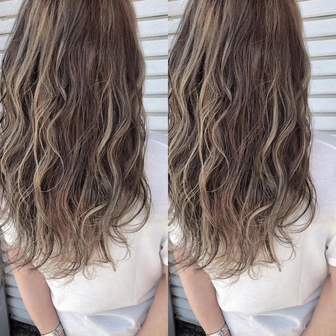 セミロング カラー ハイライトカラー ハイライト レイヤーカット匠 イソザキノリユキのヘアスタイル