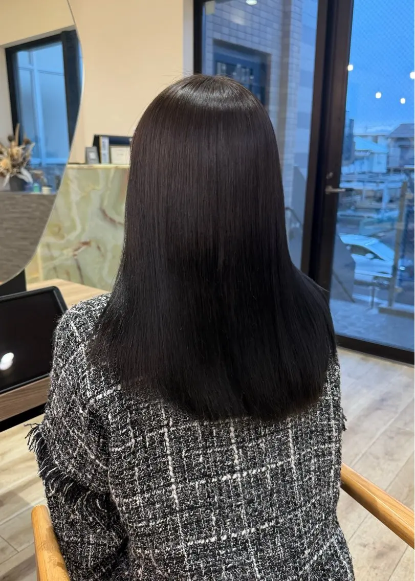 セミロング ヘアカラー 透明感/レイヤー /ダブルカラー🪽のヘアスタイル