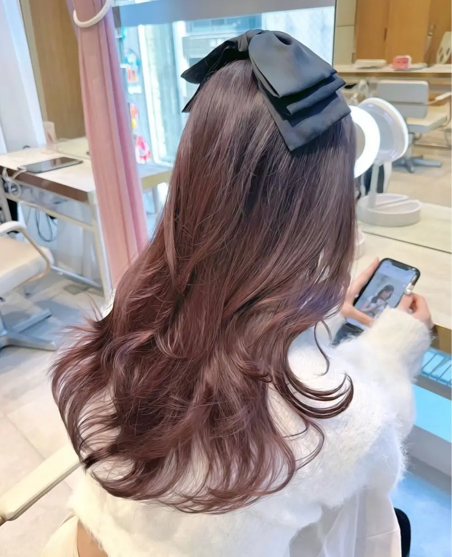 ミディアム カラー カット ヘアカラー トリートメント ヘッドスパ ヘアセット 韓国ヘア/レイヤー/ 顔まわり/りょーとのヘアスタイル