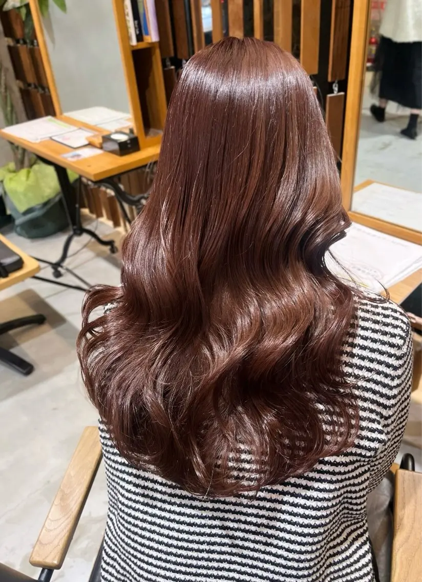 ロング カラー ブラウンカラー マロンブラウン カット ヘアカラー haruka ♡レイヤー/透明感のヘアスタイル