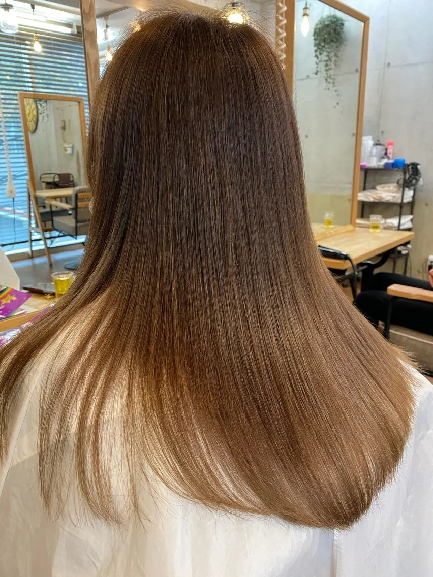 ロング 縮毛矯正 千 田のヘアスタイル