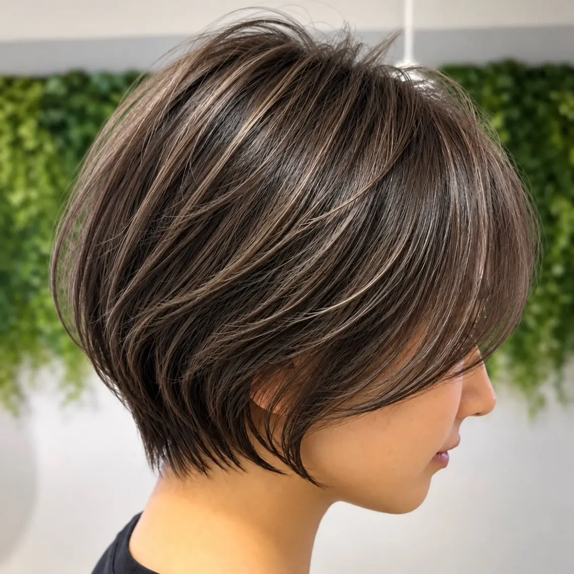 【⭐️火曜日限定・モニター特別価格⭐️】似合わせショートカット💇♀️➕🩶白髪ぼかしハイライト🩶の写真