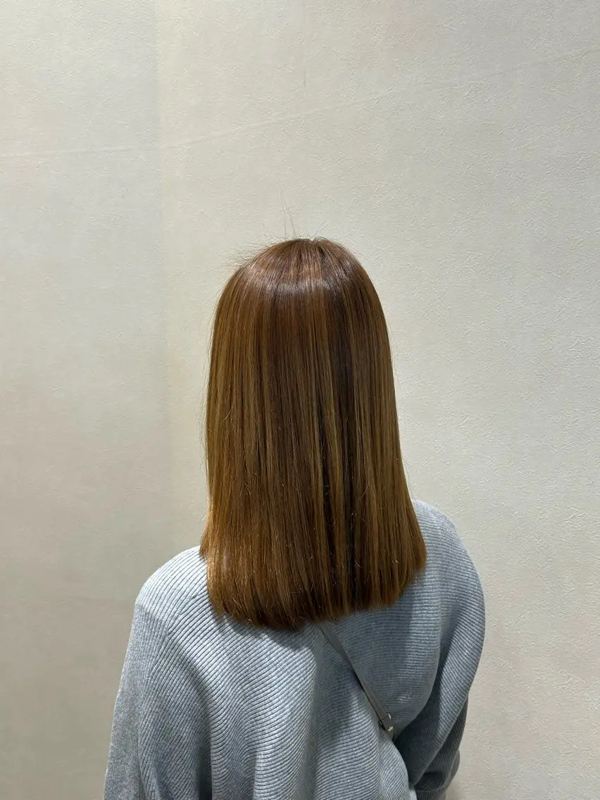 セミロング 縮毛矯正 森川 颯香のヘアスタイル