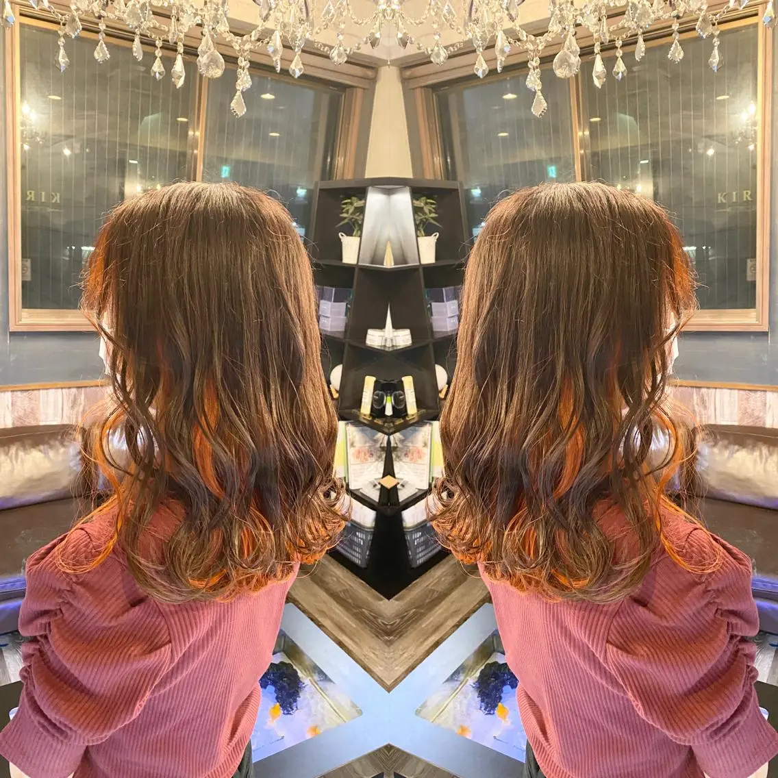 セミロング カラー インナーカラー 【KIRAキラ】佐門  翔太のヘアスタイル