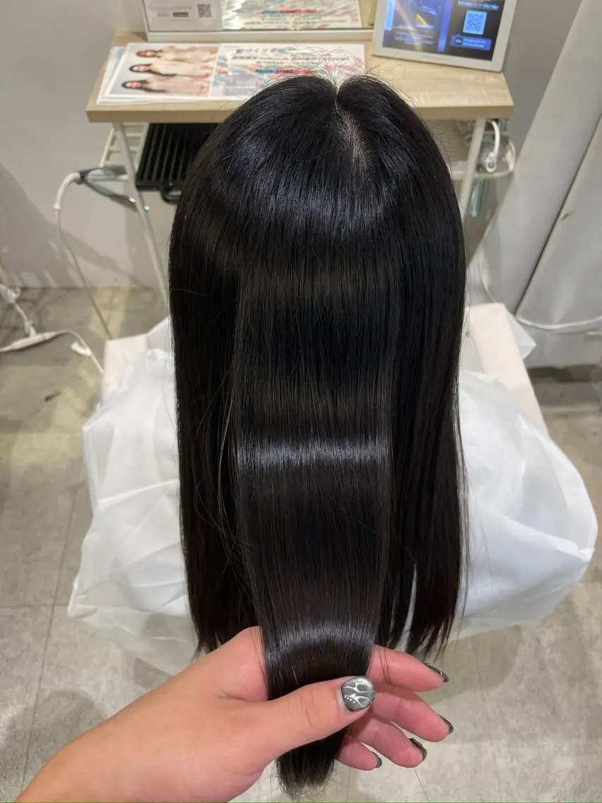 ロング ボブ ハイライト 髪質改善 韓国風ヘア レイヤーカット ヘアカラー 丸山 颯輝斗のヘアスタイル