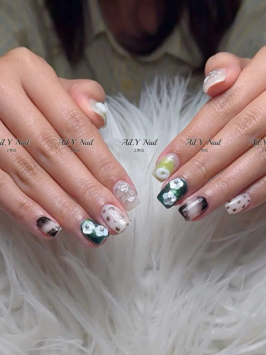ネイル アートネイル ジェルネイル マグネットネイル ニュアンスネイル シンプルネイル ハンドネイル AiLy Nail 上野店のネイルデザイン
