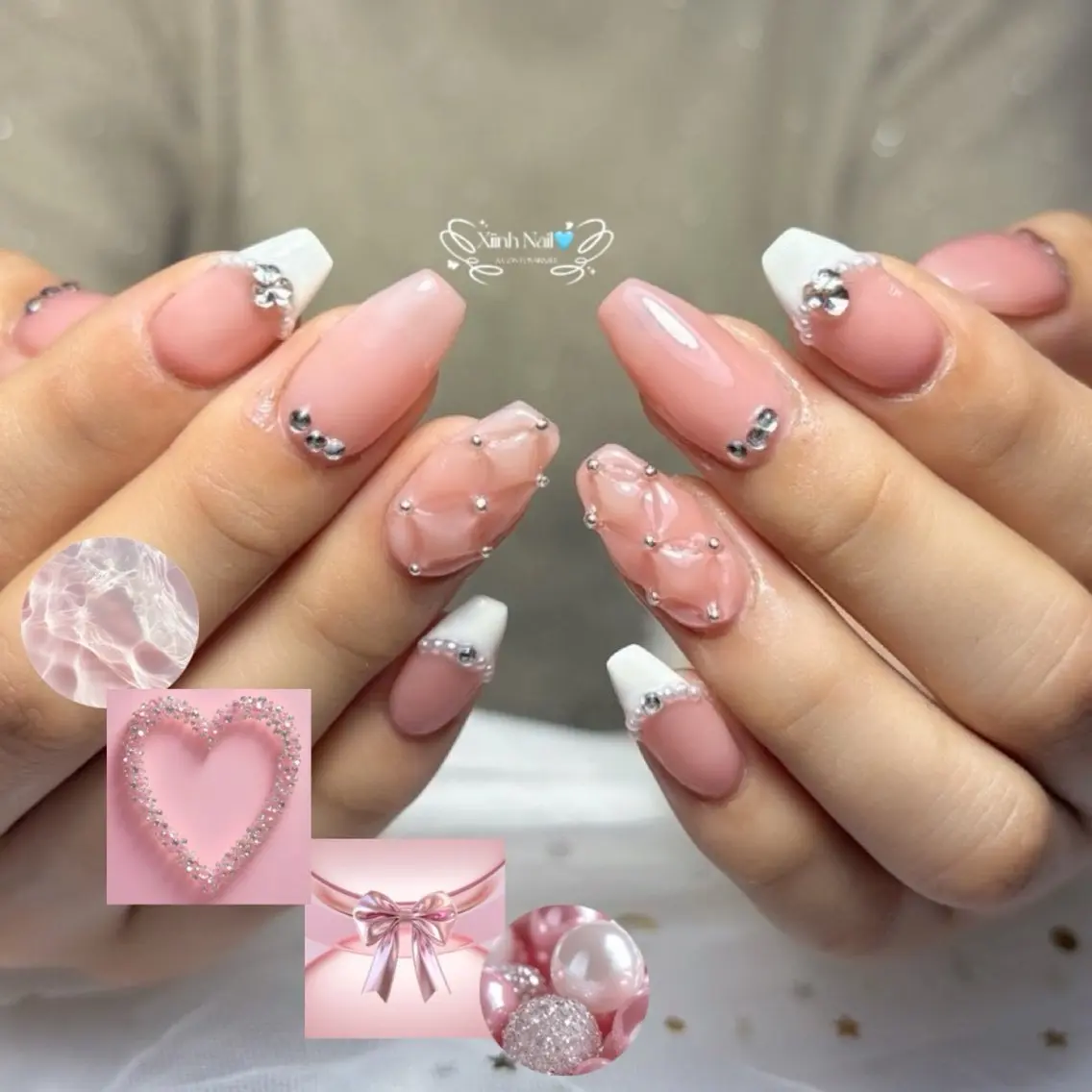 ネイル チークネイル 桜ネイル 長さ出し フットネイル ジェルネイル ハンドネイル XIINH NAIL SALONのネイルデザイン