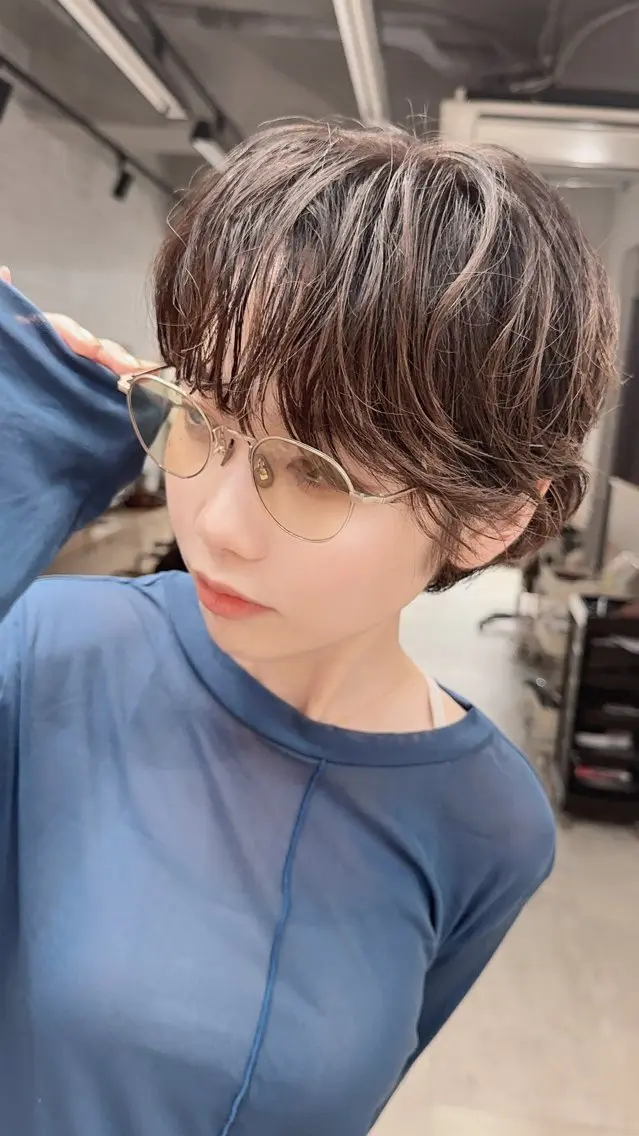 ショート カット パーマ 似合わせのプロ🌿 ショート/銀座/れんのヘアスタイル
