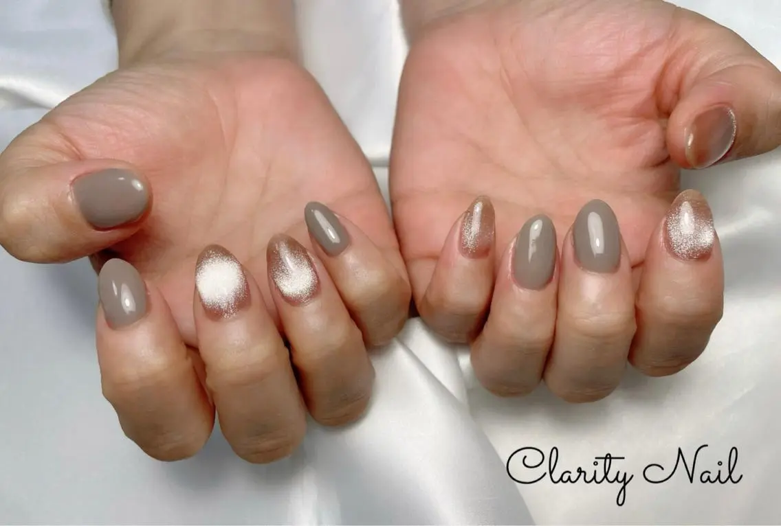 ネイル マグネットネイル ワンカラーネイル ハンドネイル Clarity Nailのネイルデザイン