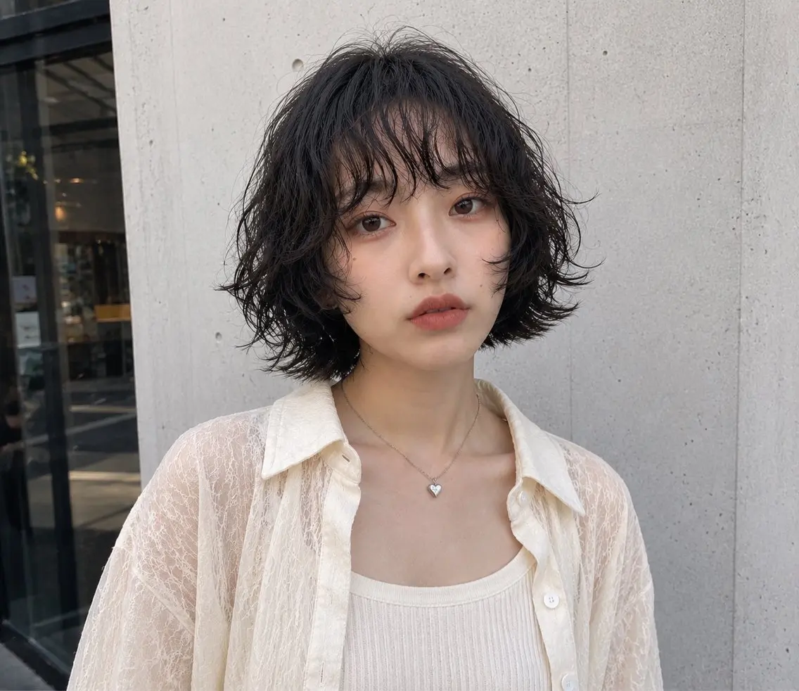 【学割女性U24】ボブニュアンスパーマ🌀+似合わせカット+トリートメントの写真