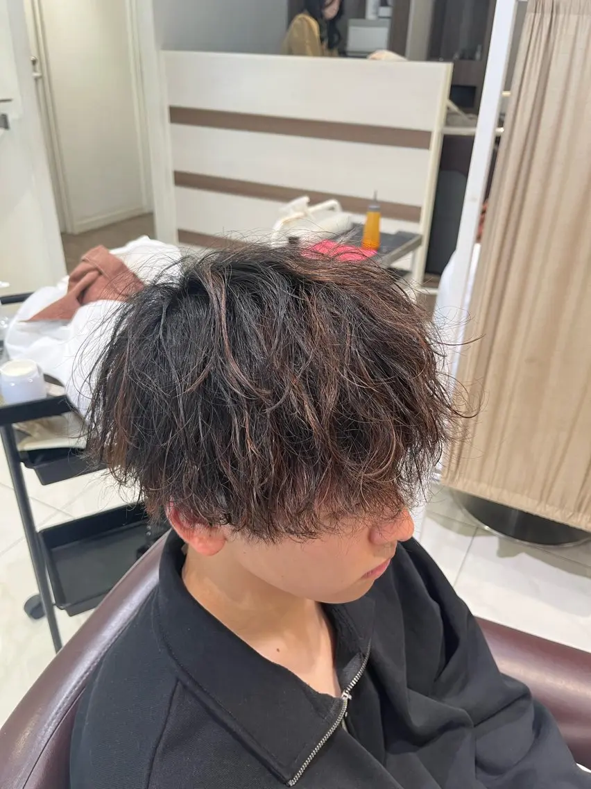 パーマ メンズ カット パーマ 佐々木 拓海のヘアスタイル
